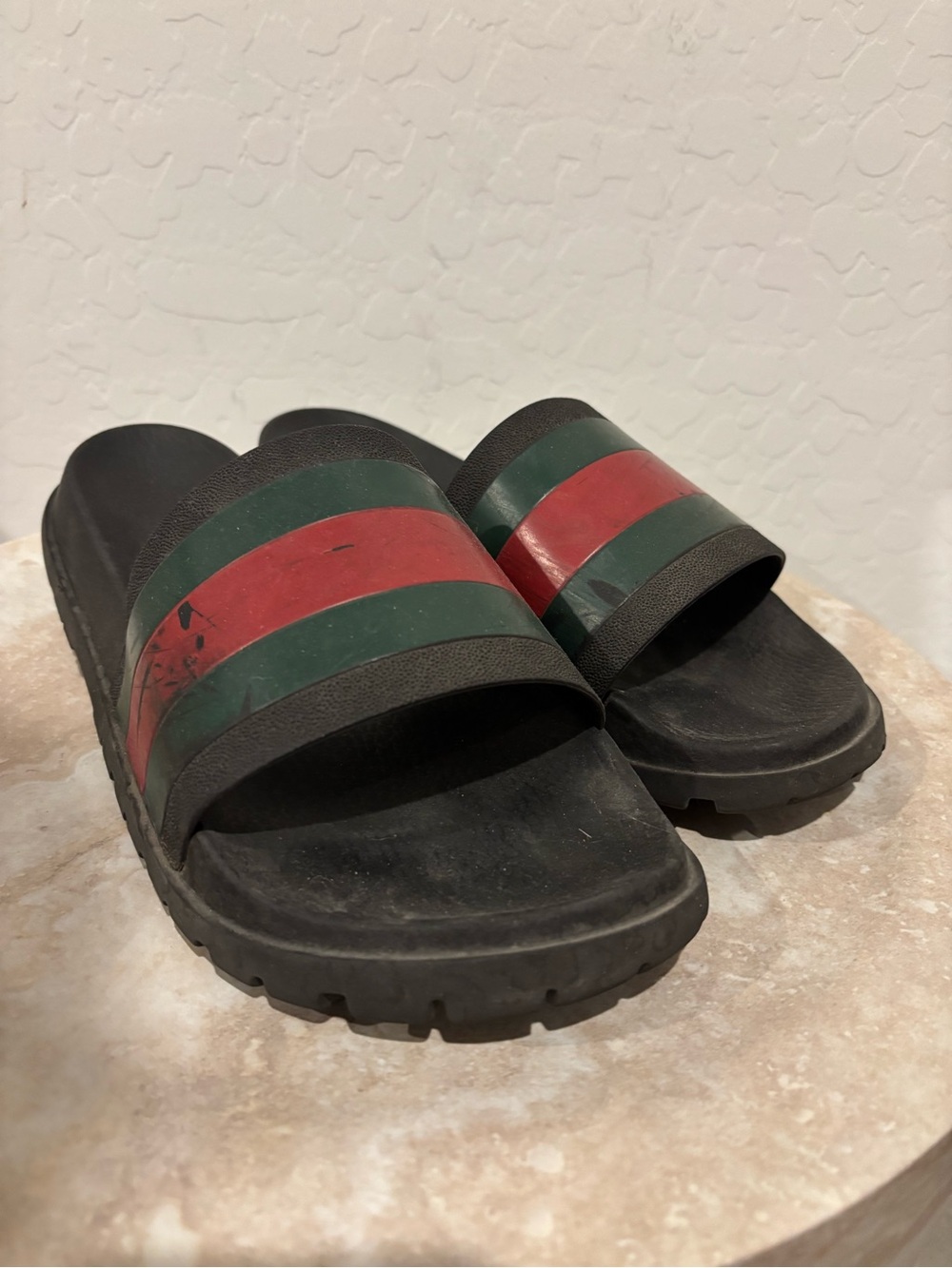 Gucci Men's Black Slide Sandals